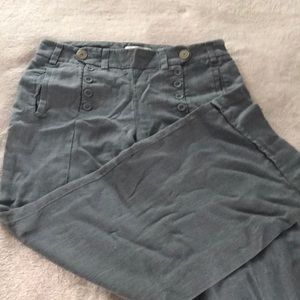 Wide leg linen sailor pants